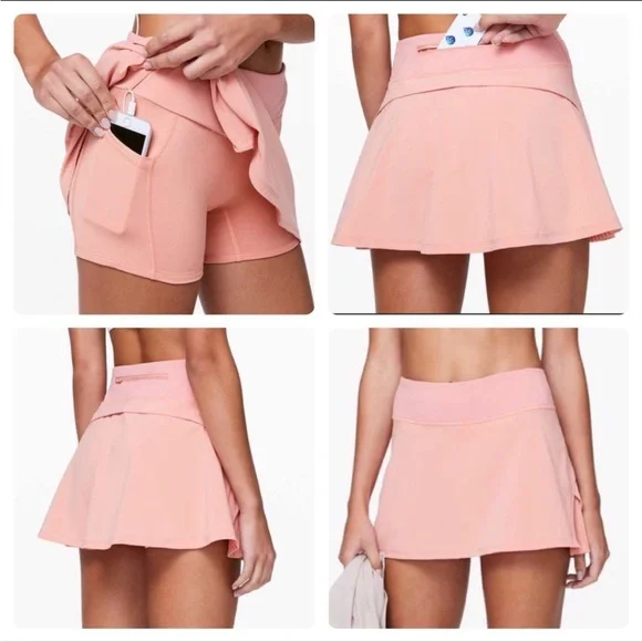 Lululemon Play Off the Pleats Peach skirt / skort sz.8